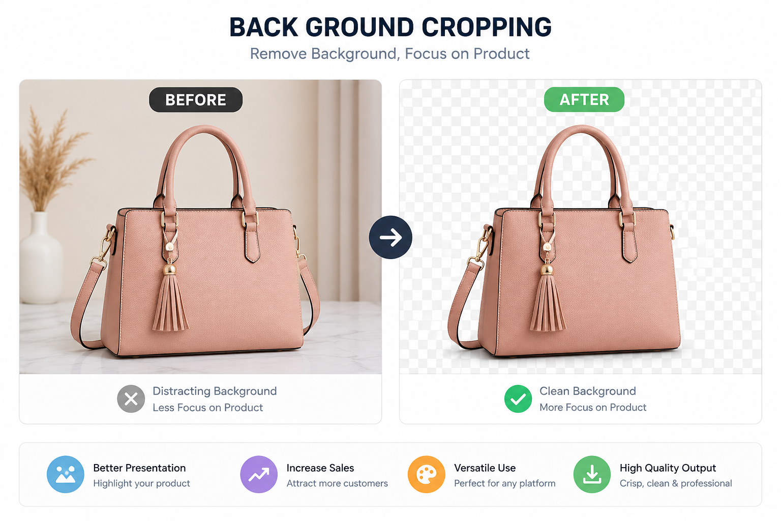 Free background remover tool online interface showing photo with background removed