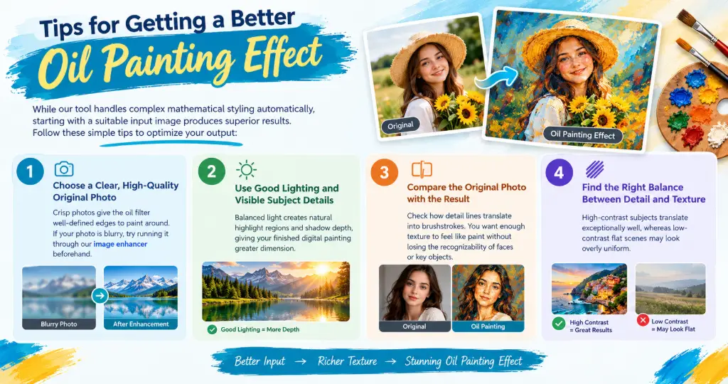Oil Painting Effect Tips Infographic compressed